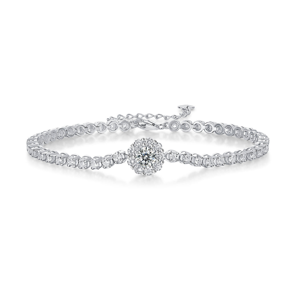 The Bridge of Magpies Moissanite Silver Jewellery – Elegant Diamond-Style Bracelet