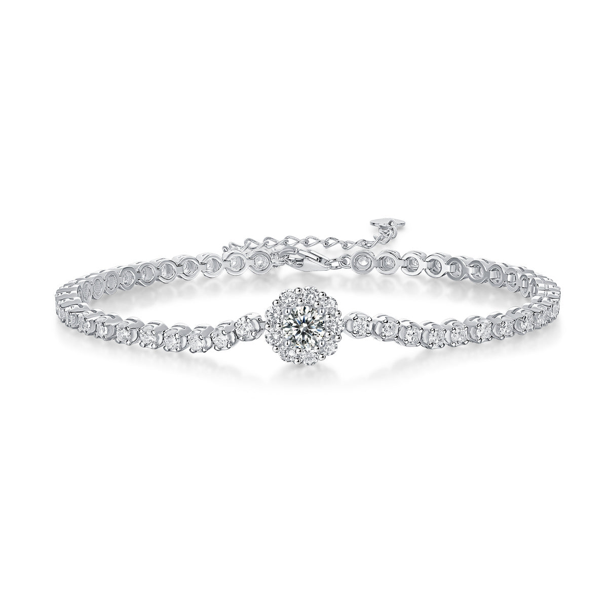 The Bridge of Magpies Moissanite Silver Jewellery – Elegant Diamond-Style Bracelet