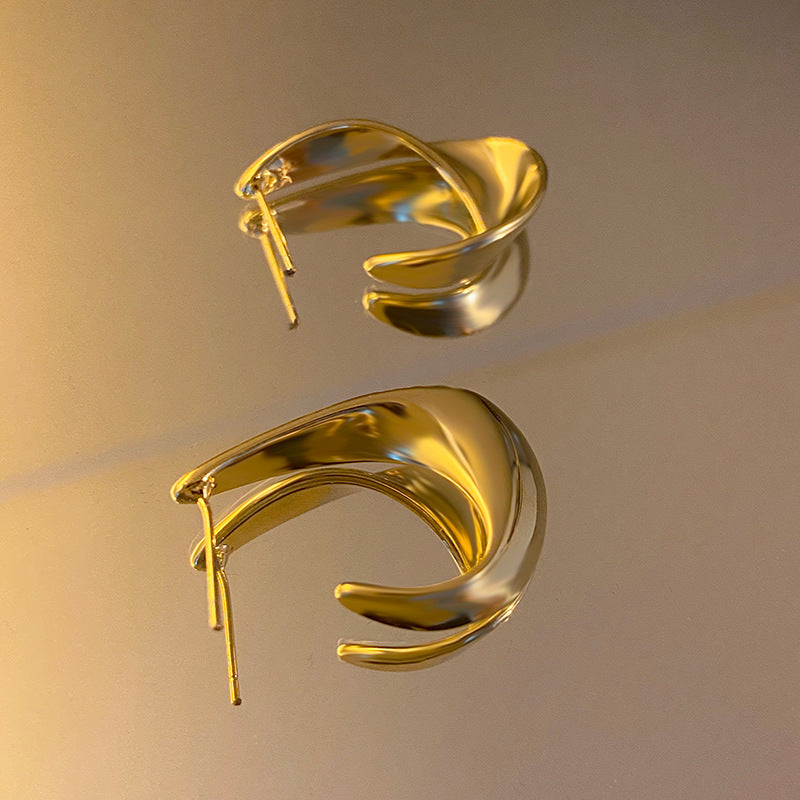 Twisted Metal Design Earrings