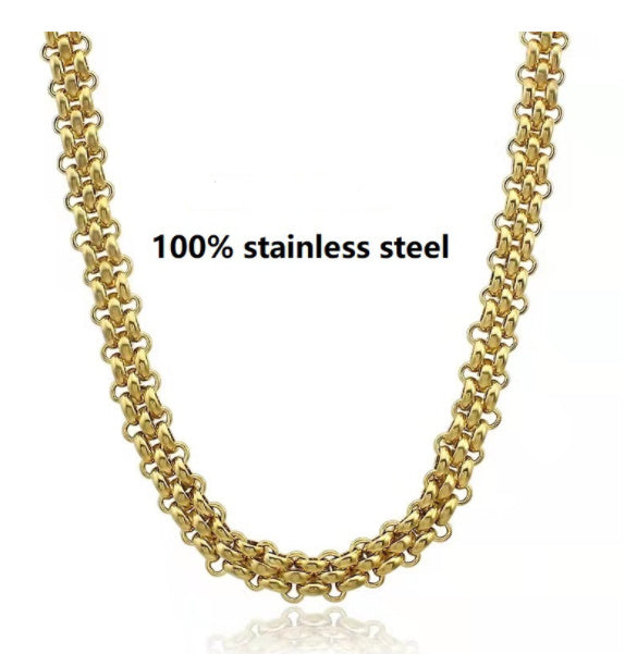 Hip-Hop Style Flat Neck Chain for Men & Women