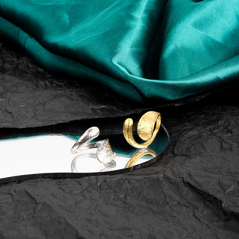Gold & Silver Waterdrop Statement Ring
