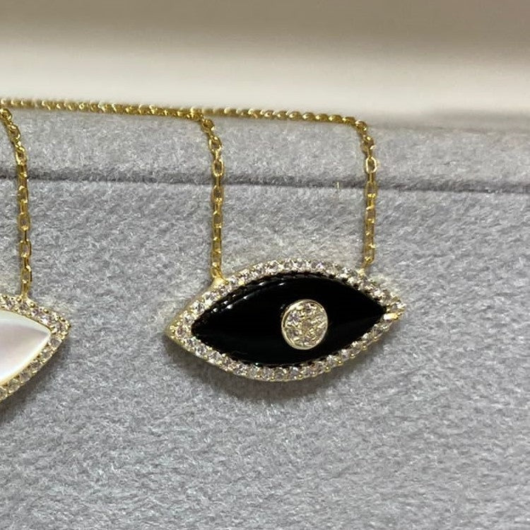 18K Electroplated Devil’s Eye Zircon Pendant Necklace