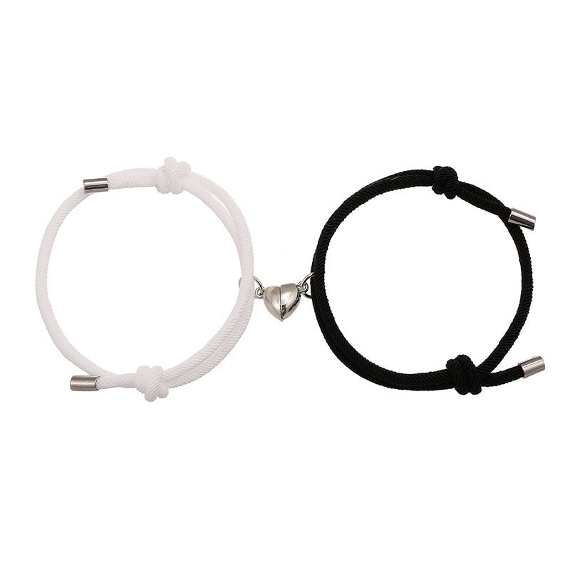 Adjustable Nylon Love Magnetic Bracelet