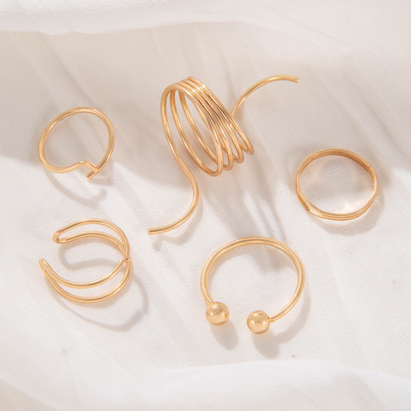 Simple Wave Open Ring – Cool Retro Design