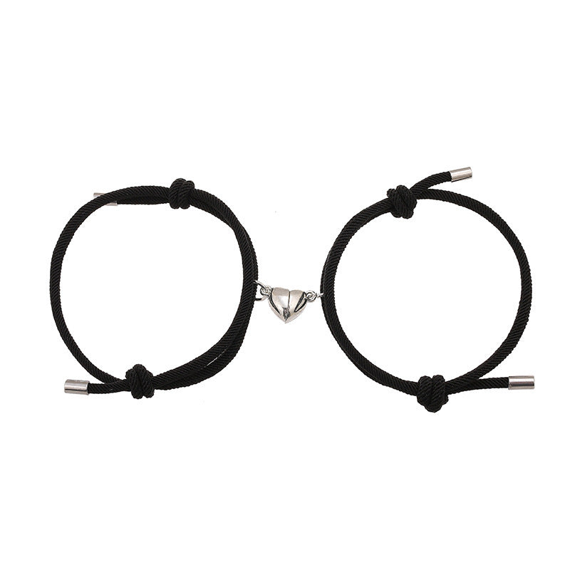 Adjustable Nylon Love Magnetic Bracelet