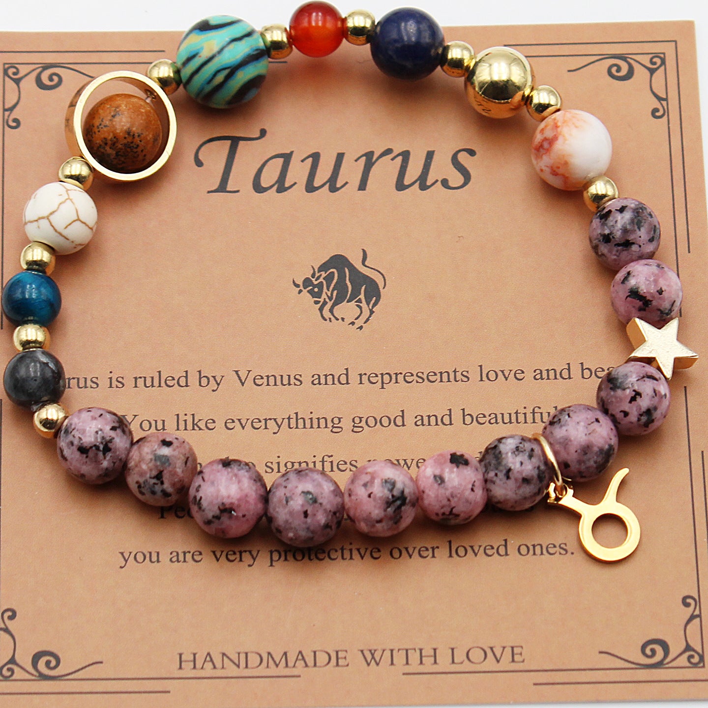 Astrology-Inspired Eight Planets and 12 Constellations Bracelet