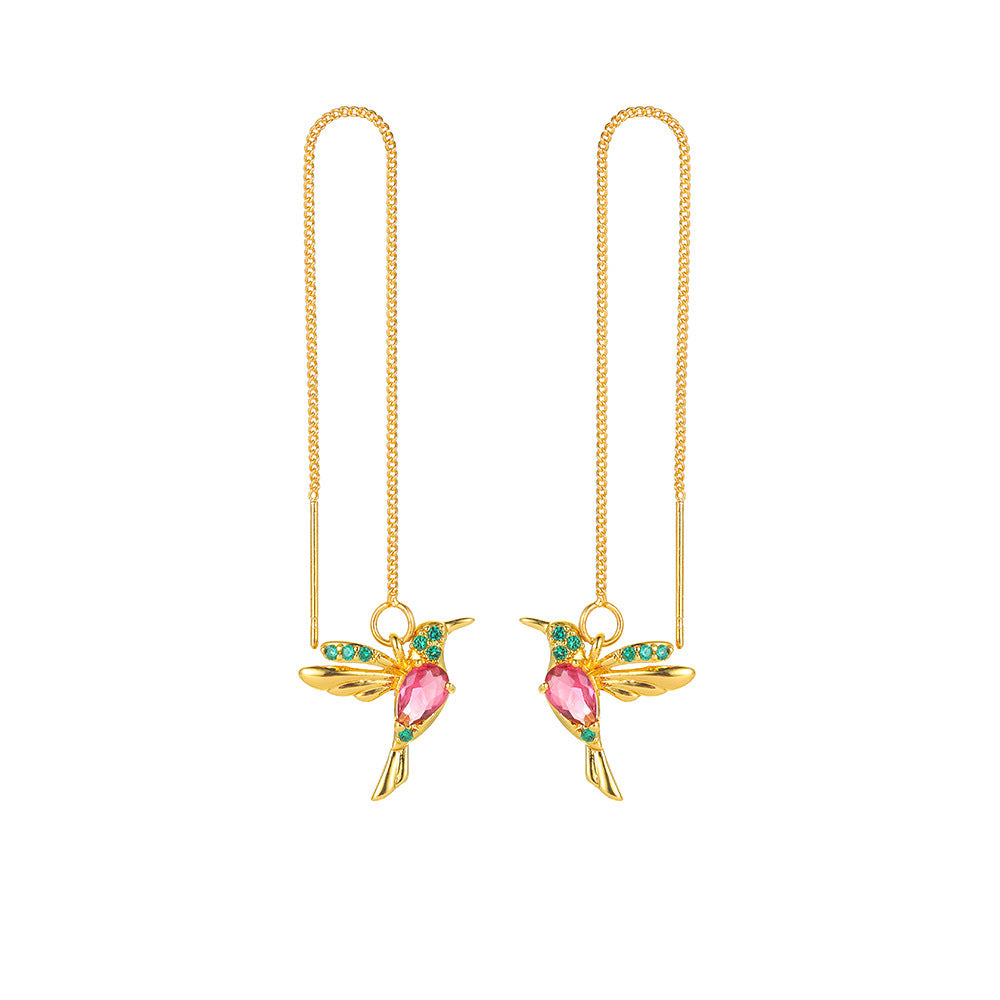 Opulent Feathered Drop Earrings