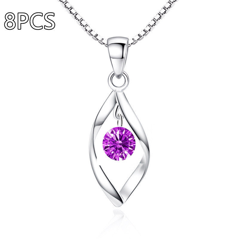 Fashionable Zircon Twist Necklace for Women