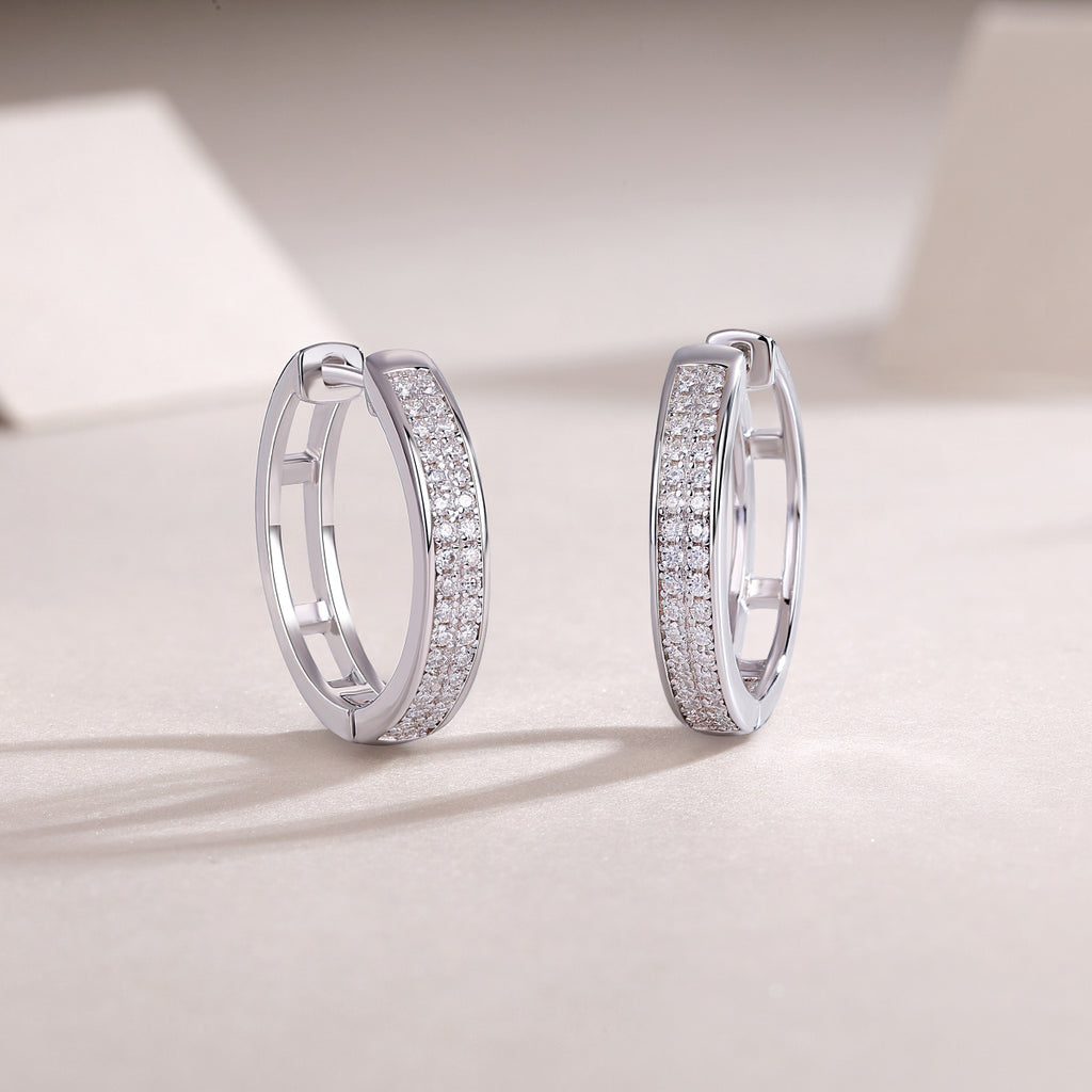✨ Firefly Light – Moissanite S925 Sterling Silver Stud Earrings with Platinum Plating
