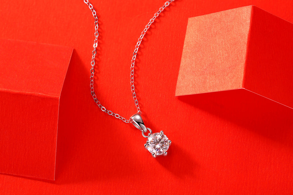 Breeze Dance Moissanite Necklace Set – S925 Silver & Platinum Plated