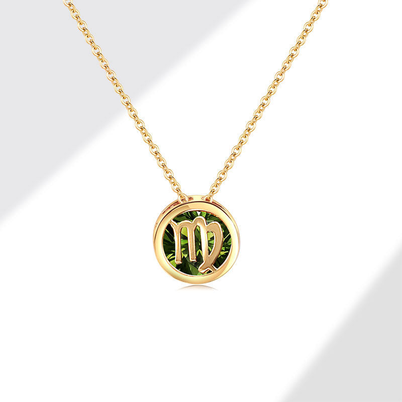 Twelve Constellations Necklace for Women – Adjustable Clavicle Chain