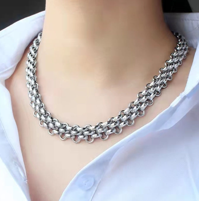 Hip-Hop Style Flat Neck Chain for Men & Women